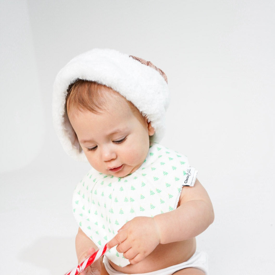 Waterproof Classic or Bandana Bib - Christmas Trees