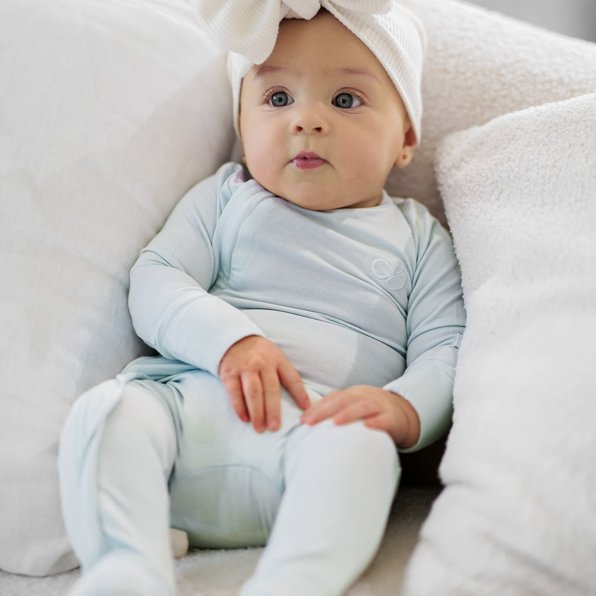 Bamboo Onesie - Baby Blue Horizon