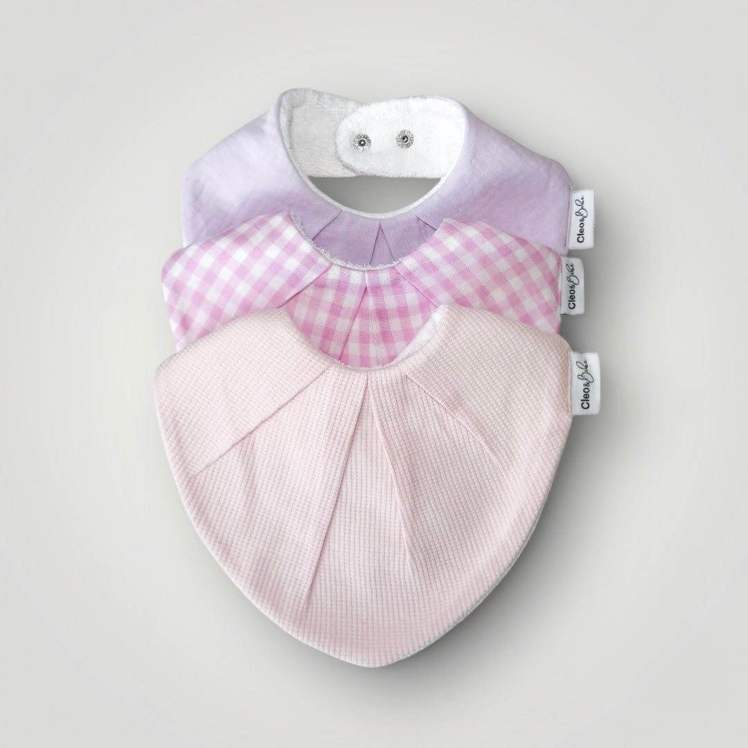 Waterproof Bib Pack Classic or Bandana - Pastel Peonies