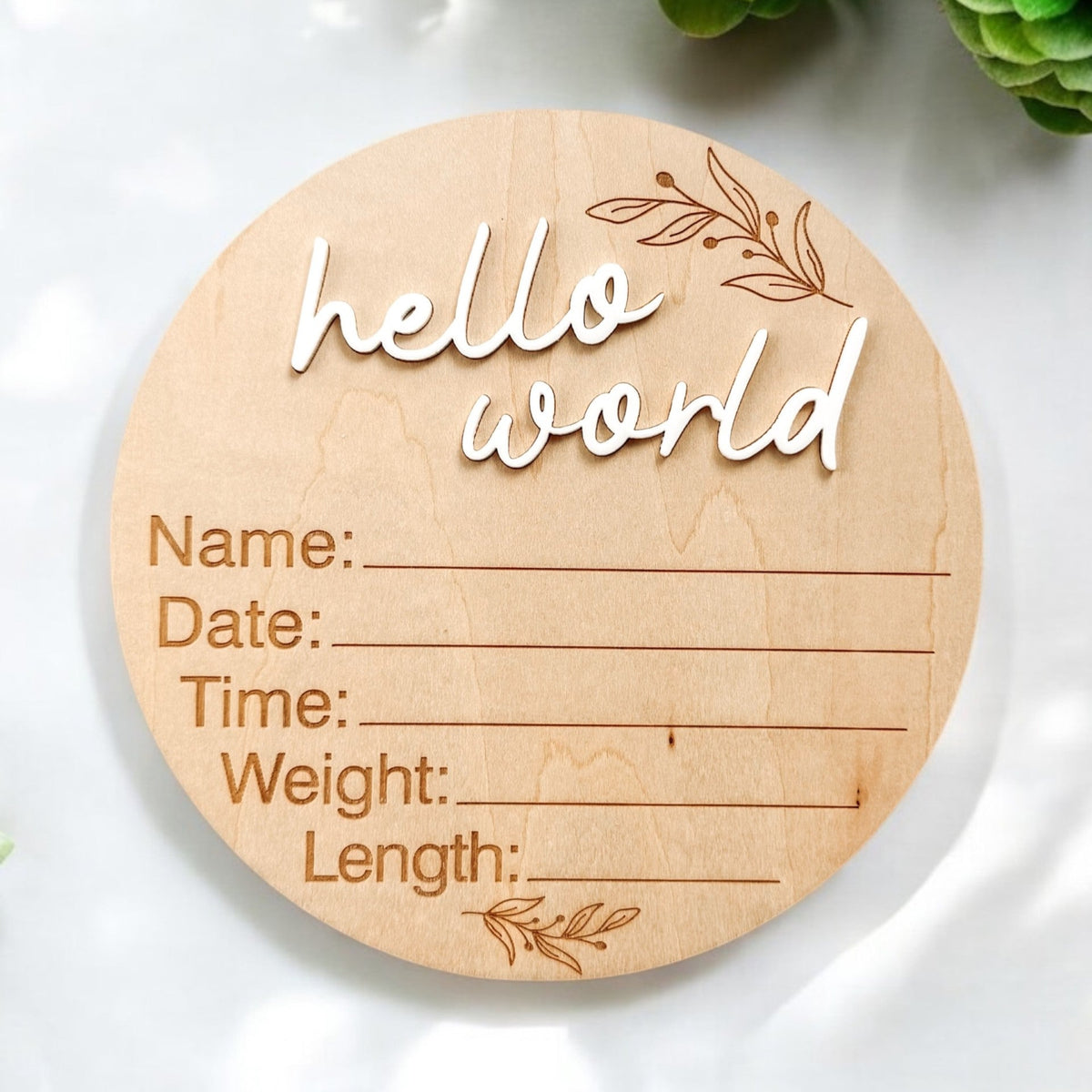 Hello World Plaque