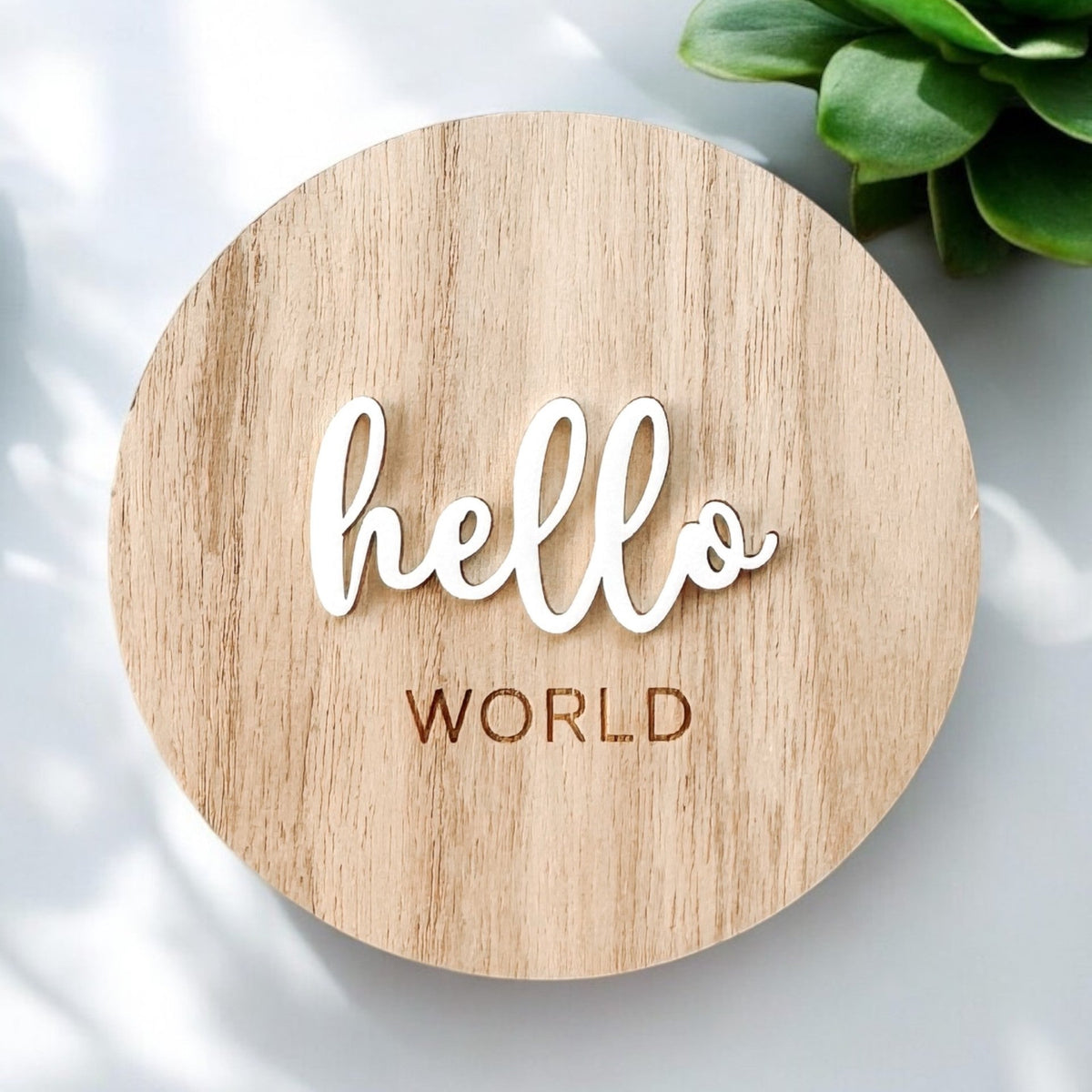 Hello World Plaque